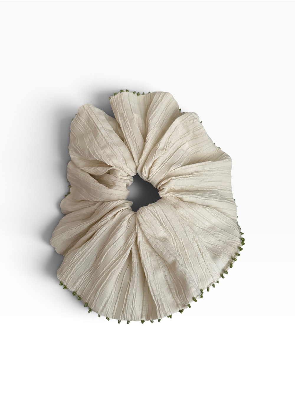 Free People Oversized Pom-Pom Trim Scrunchie Hair Tie